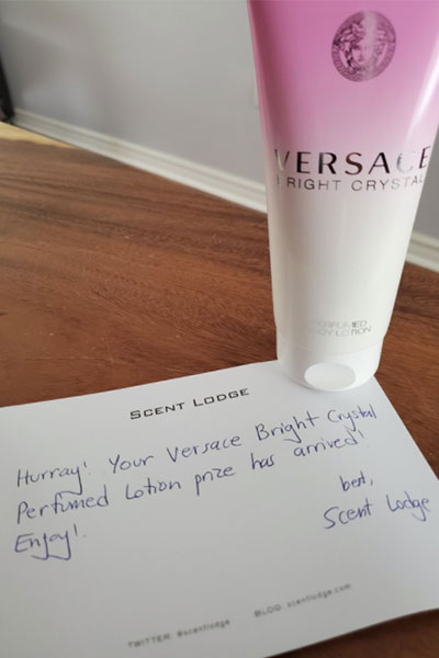 Melissa M won Versace Bright Crystal Perfumed Body Lotion