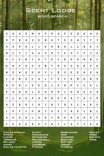 Scent Lodge Word Search Challenge