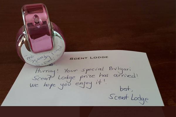 Scent Lodge giveaway winner pic