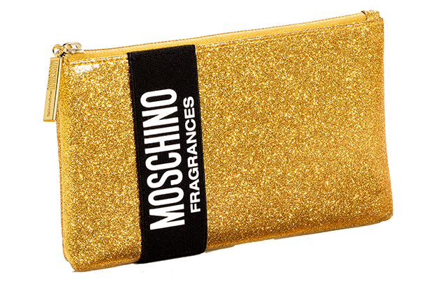 Moschino Fragrance Gold Glitter Collector Pouch