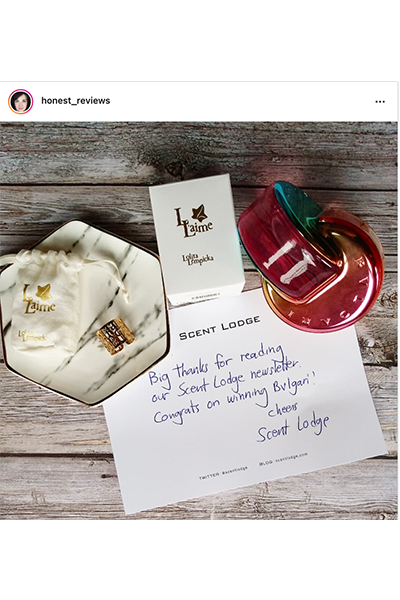 Amna won this beautiful limited edition Bvlgari Omnia fragrance