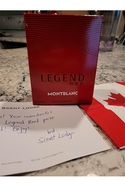Dawn E won the energizing Montblanc Legend Red