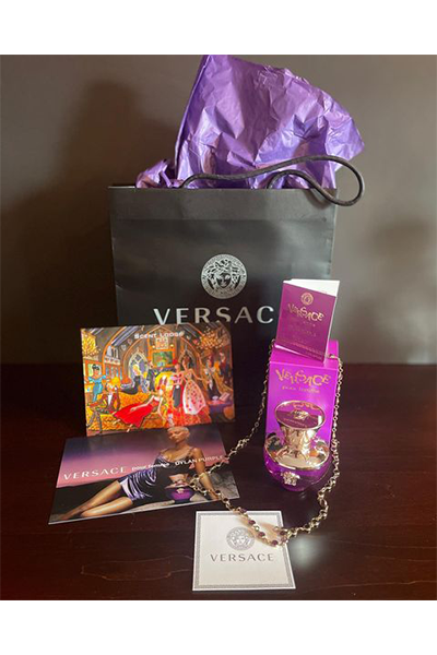Each guest took home a bottle of Versace Dylan Purple
