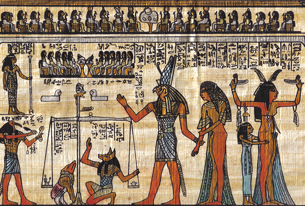 Egyptian scroll made of papyrus