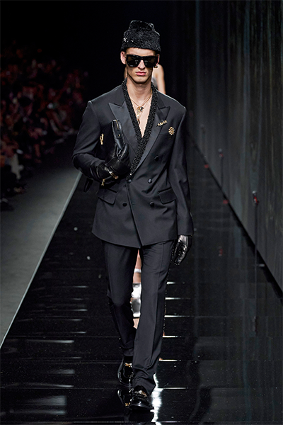 Versace tailored suit fashion look